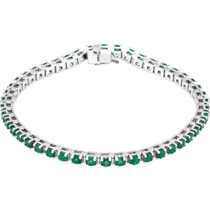 Resa Emerald 4 Prong Gemstone Bracelet