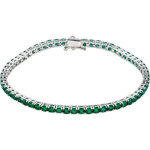 Reverie Emerald 4 Prong Gemstone Bracelet