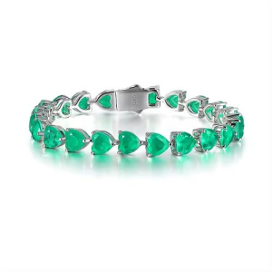 Romilly Emerald 3 Prong Gemstone Bracelet