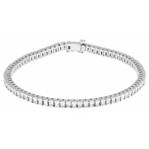 4.75 Carat Princess Brilliant Cut Natural Sparkling Channel Diamond Women's Bracelet 