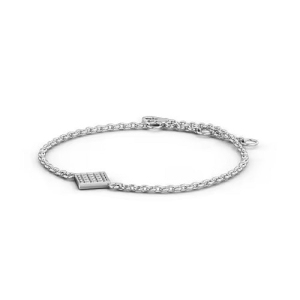 Princess Brilliant Cut Natural Invisible Diamond Setting Delicate Chain Bracelet With Adjustable Length