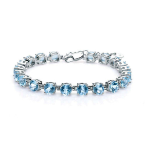 Roanna Aquamarine 4 Prong Gemstone Bracelet