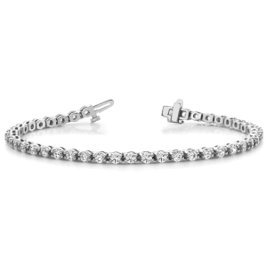 2.00 - 6.00 Carat Round Natural And Lab Created Diamond Tennis Bracelet With 4 Prong Setting