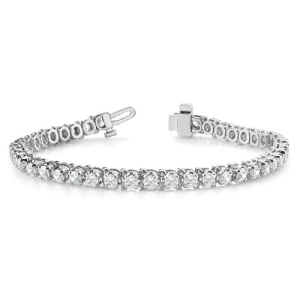 Palisha Natural Round cut 4 Prong  Diamond Tennis Bracelet