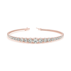 Renne Natural Rose Gold 4 Prong Diamond Tennis Bracelet