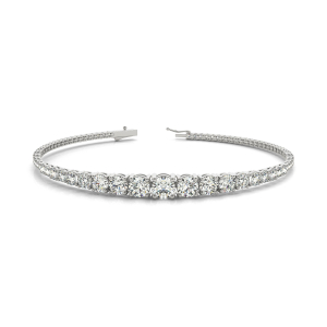 2.90 Carat Round Natural And Lab Created Diamond Tennis Bracelet With 4 Prong Setting