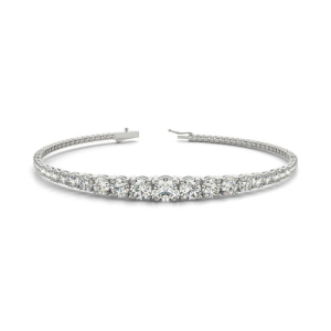 2.90 Carat Round Natural And Lab Created Diamond Tennis Bracelet With 4 Prong Setting