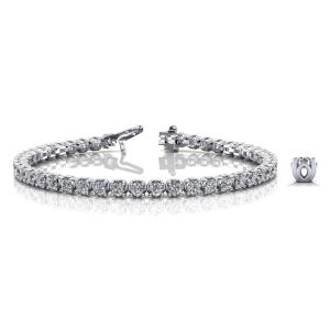 Rossie Natural Round cut 4 Prong  Diamond Tennis Bracelet