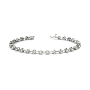 Reanne Natural Round cut 6 Prong  Diamond Tennis Bracelet