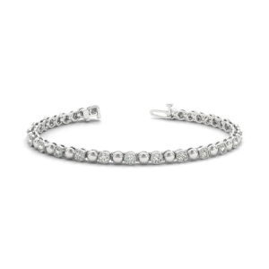 Prynne Natural Round cut 4 Prong  Diamond Tennis Bracelet