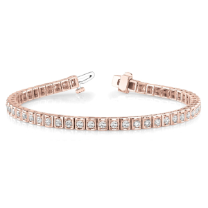 Rosanna Natural Rose Gold 4 Prong Diamond Tennis Bracelet