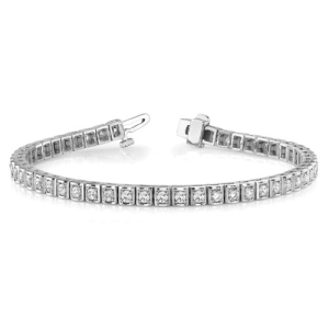 Rosanna Natural Round cut 4 Prong  Diamond Tennis Bracelet