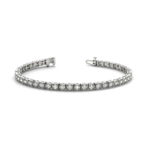 Prunella Natural Round cut 4 Prong  Diamond Tennis Bracelet