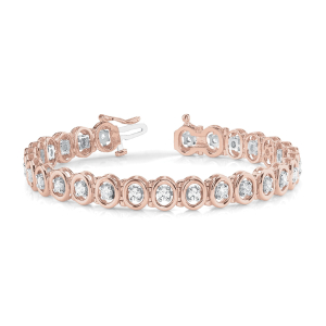Ria Natural Rose Gold 4 Prong Diamond Tennis Bracelet