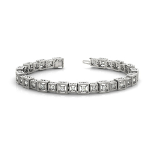 Raylyn Natural Round cut 4 Prong  Diamond Tennis Bracelet