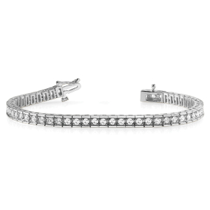 Ryiah Natural Round cut 4 Prong  Diamond Tennis Bracelet