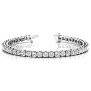 Rainey Natural Round cut 4 Prong  Diamond Tennis Bracelet