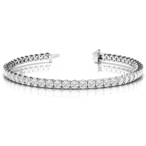 Rashel Natural Round cut 4 Prong  Diamond Tennis Bracelet