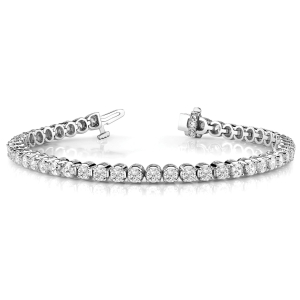Rielle Natural Round cut 4 Prong  Diamond Tennis Bracelet