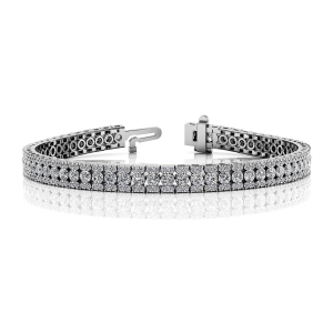 Summerr Natural Diamond Rose Gold Prong Set Multi Row Tennis Bracelet