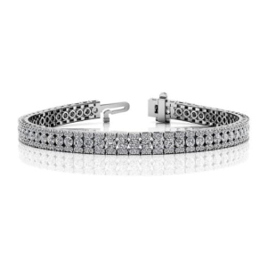 Summerr Natural Diamond Round cut Prong Set  Multi Row Tennis Bracelet