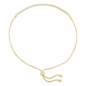 Suesan Natural Diamond Yellow Gold 4 Prong Friendship Bracelet