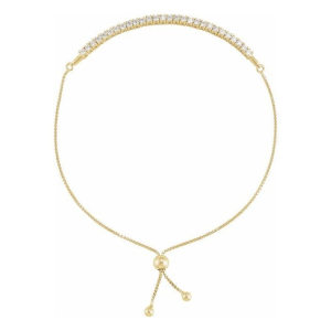 Patali Natural Diamond Yellow Gold 4 Prong Friendship Bracelet