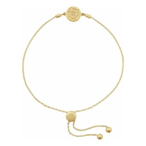 Sybyll Natural Diamond Yellow Gold 4 Prong Friendship Bracelet