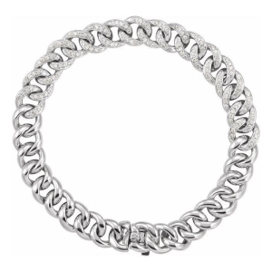 Sarrota 0.75 Carat Natural Diamond Round cut Prong Set  Chain Bracelet