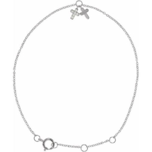 Sym 0.03 Carat Natural Diamond Round cut 4 Prong  Friendship Bracelet