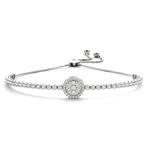 Patalin 1.70 Carat Natural Diamond Round cut 4 Prong  Friendship Bracelet