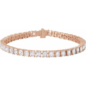 Ryanne Natural Diamond Rose Gold 4 Prong  Bracelet