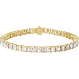 Ryanne Natural Diamond Yellow Gold 4 Prong  Bracelet