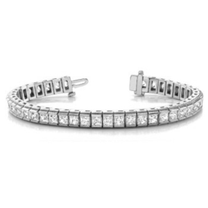 Pearle 5.50 Carat Natural Diamond Princess cut Channel  Bracelet