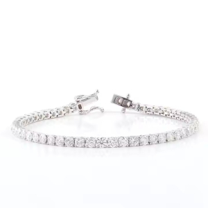 0.10 - 5.0 Carat Natural Round Cut Diamonds Claw Set Tennis Bracelet