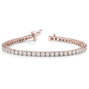 Paityn Lab-Created Rose Gold 4 Prong Diamond Tennis Bracelet
