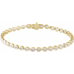 Raynne Natural Diamond Yellow Gold Bezel Set  Bracelet