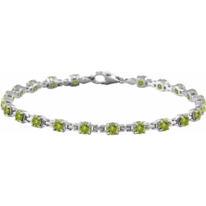 Rhetta Peridot 4 Prong  Bracelet