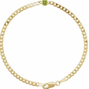 Raquelle Peridot Bezel Set  Bracelet