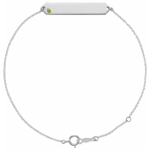 Pymma 0.05 Carat Peridot Round cut Flush Setting  Bracelet