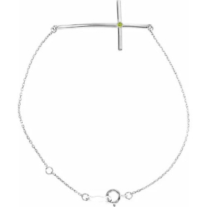 Purlie 0.03 Carat Peridot Round cut 4 Prong  Bracelet