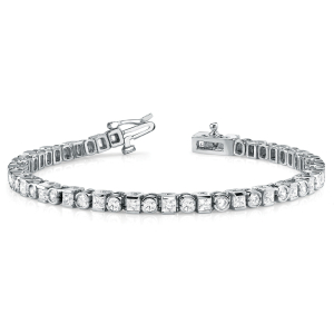 Arthur Lab-Created Diamond White Gold Tennis  For Women Bracelet