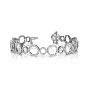 Eliza Lab-Created Diamond White Gold Designer Bracelet