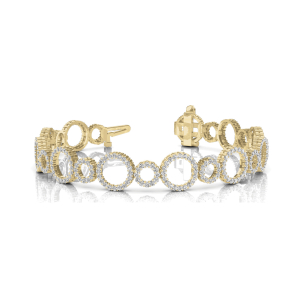Eliza Lab-Created Diamond Yellow Gold Designer Bracelet