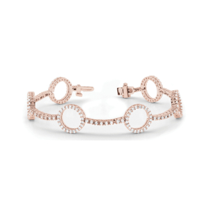 Stella Lab-Created Diamond Rose Gold Designer Bracelet