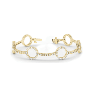 Stella Lab-Created Diamond Yellow Gold Designer Bracelet