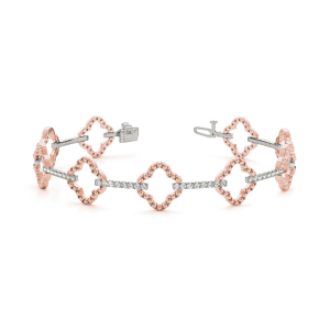 George Lab-Created Diamond Rose Gold Designer Bracelet
