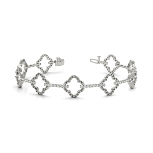 George Lab-Created Diamond White Gold Designer Bracelet