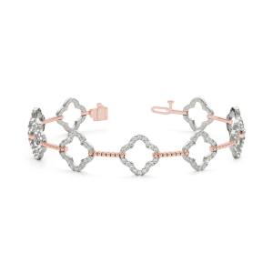 Diana Lab-Created Diamond Rose Gold Designer Bracelet
