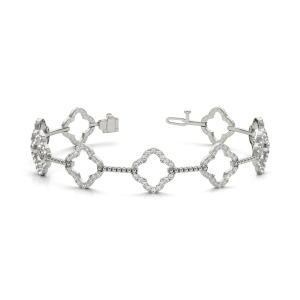 Diana Lab-Created Diamond White Gold Designer Bracelet